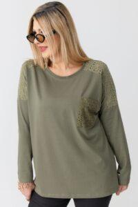 Zielona bluzka damska duże rozmiary