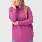 Golf-damski-plus-size-ciepły-sweter-amarantowy (5)