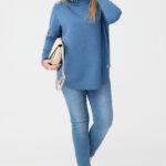 Golf-damski-plus-size-ciepły-sweter-niebieski (8)