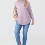 Golf-damski-plus-size-ciepły-sweter-różowy (1)