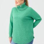 Golf-damski-plus-size-ciepły-sweter-zielony (5)