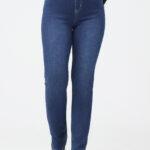 Ocieplane spodnie jeansowe damskie plus size 42-52
