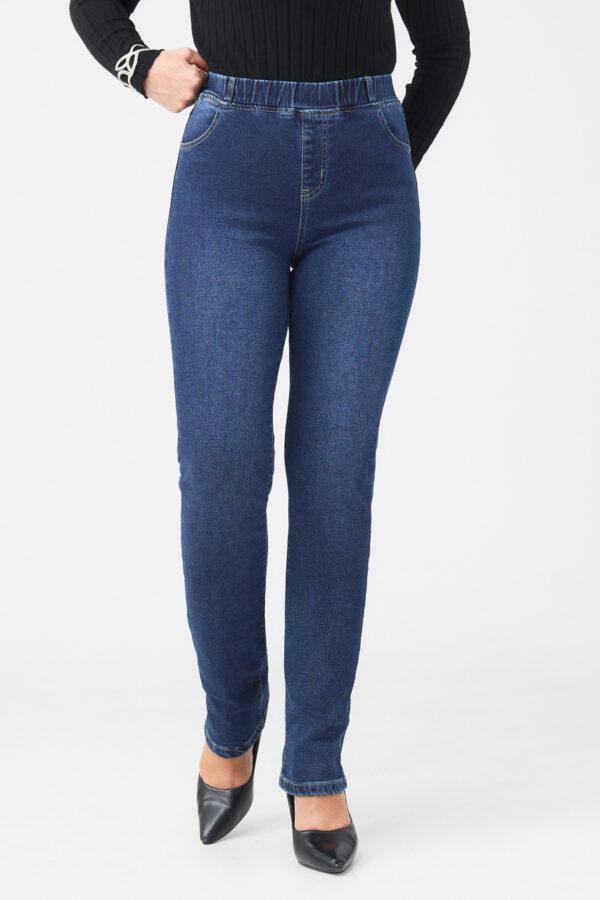 Ocieplane spodnie jeansowe damskie plus size 42-52