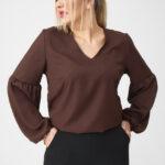 Elegancka bluzka z bufiastymi rękawami