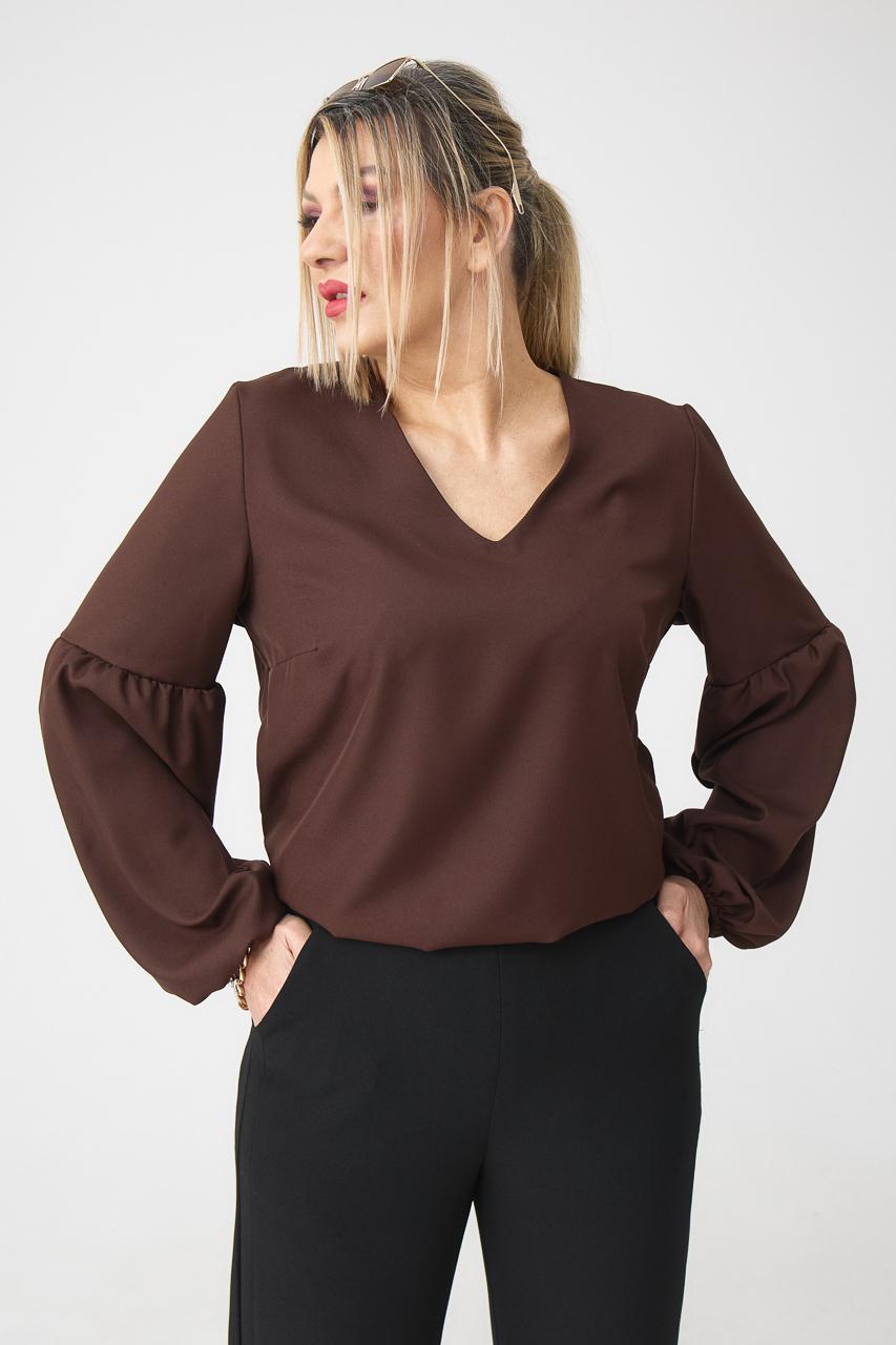 Elegancka bluzka z bufiastymi rękawami