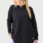Czarny sweter półgolf damski duże rozmiary 44-50