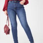 Spodnie jeansowe plus size z wysokim stanem 42-52