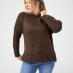 Wełniany-sweter-damski-plus-size-brązowy (3)