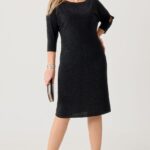 Sukienka koktajlowa XXL brokatowa – wizytowa sukienka dla puszystych kobiet