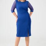 Elegancka sukienka plus size chabrowa – duże rozmiary