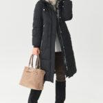 Dłuższa kurtka zimowa plus size damska czarna 44-52