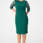 Elegancka sukienka plus size zielona – duże rozmiary