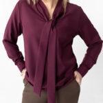 Elegancka bluzka PLUS SIZE śliwkowa 44-54 (3)