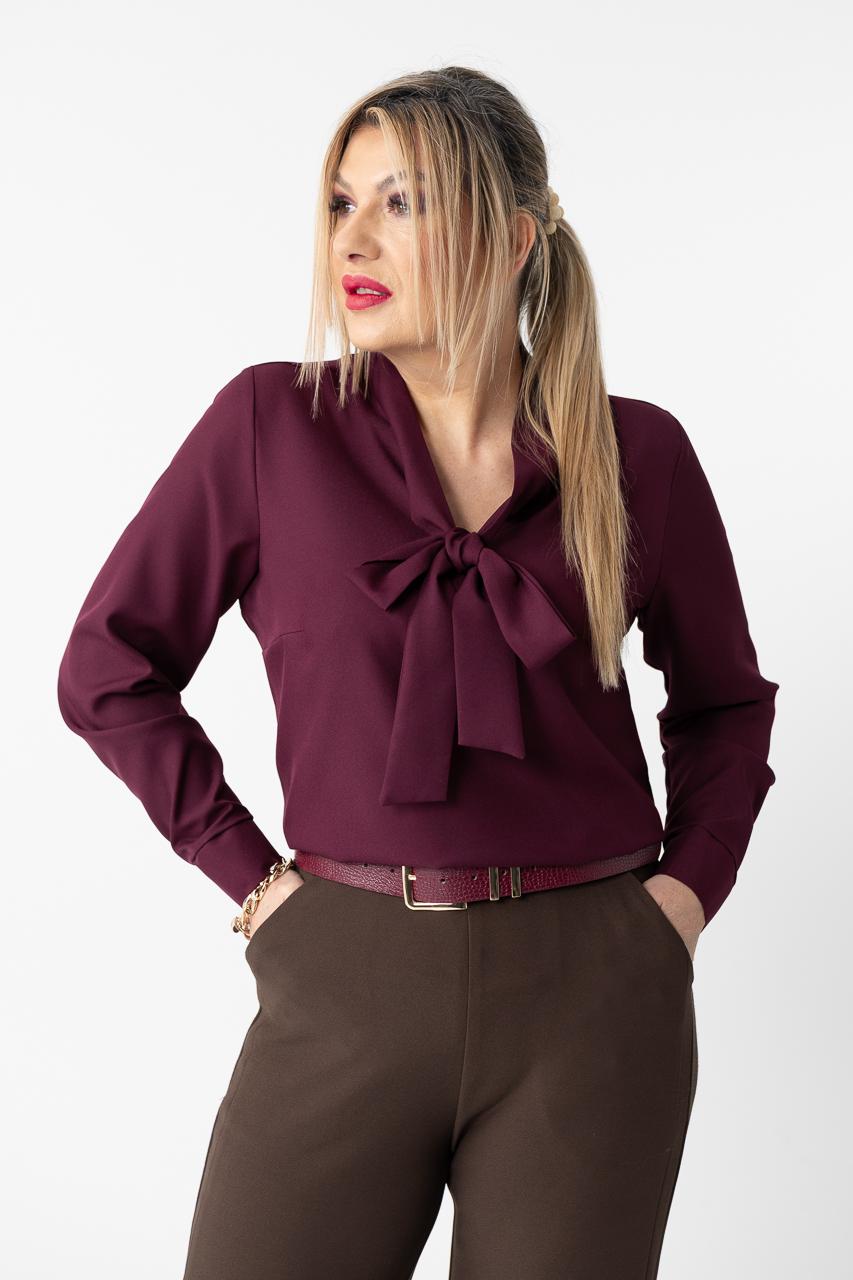 Elegancka bluzka PLUS SIZE śliwkowa 44-54