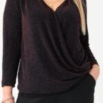 Elegancka-bluzka-damska-plus-size-z-połyskiem-bordowo-czarna (3)