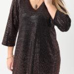 Elegancka-tunika-w-cekiny-plus-size-błyszcząca-brązowa (4)