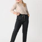 Spodnie dresowe plus size damskie czarne 40-54