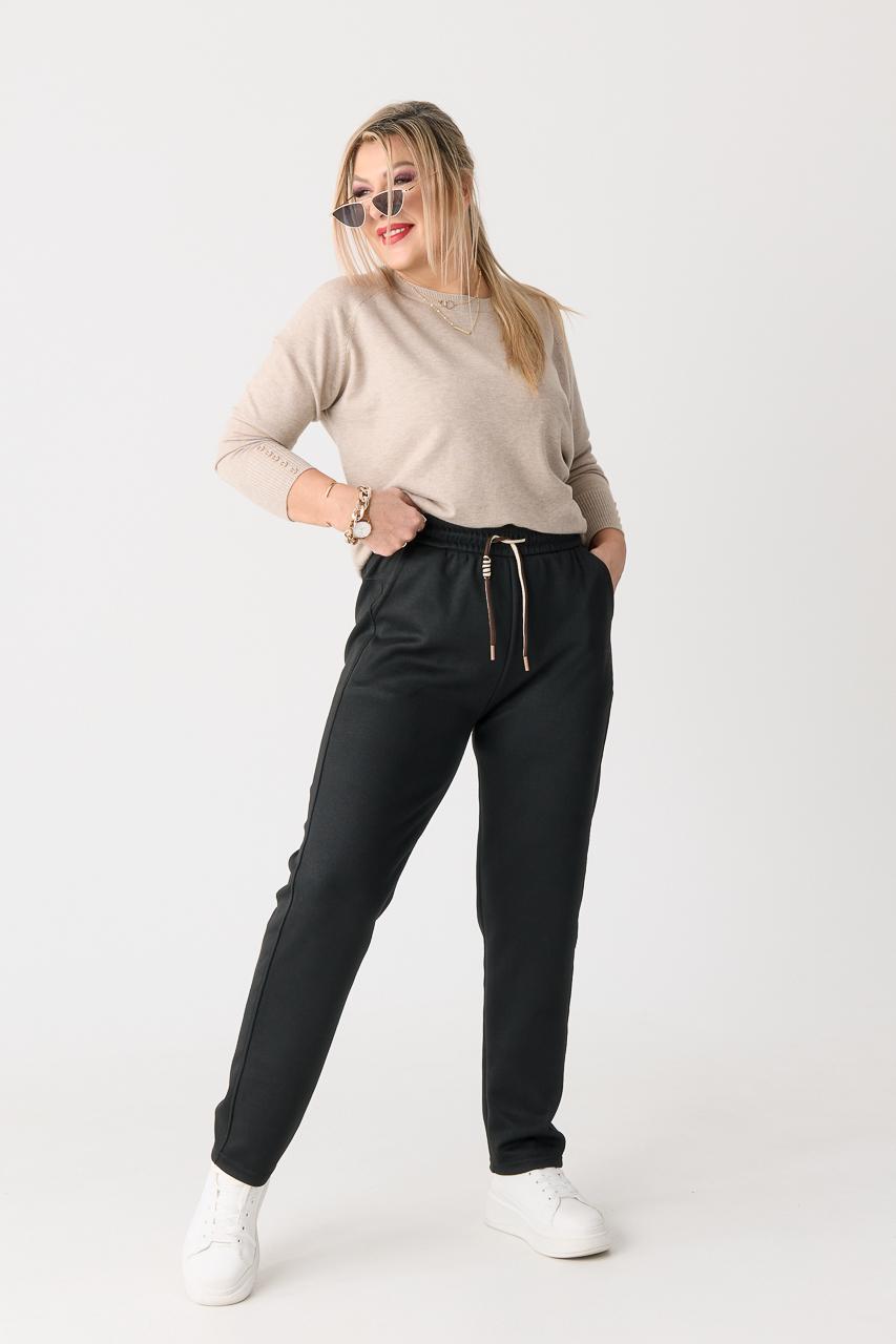 Spodnie dresowe plus size damskie czarne 40-54