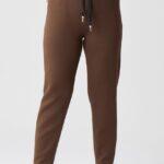 Spodnie dresowe plus size brązowe – duże rozmiary