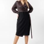 Elegancka sukienka plus size z cekinami – brązowa sukienka wieczorowa XXL