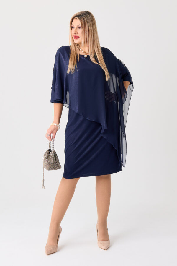 Elegancka sukienka plus size granatowa – sukienka na święta duże rozmiary