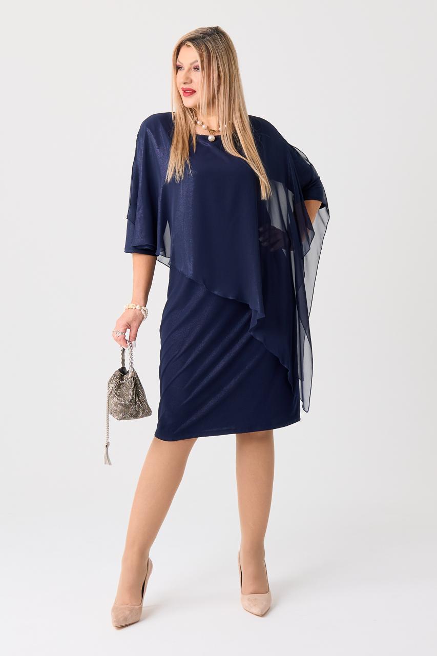 Elegancka sukienka plus size granatowa – sukienka na święta duże rozmiary