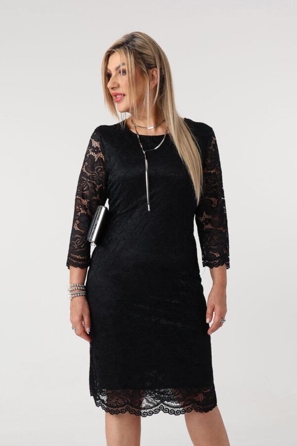 Sukienka koronkowa PLUS SIZE czarna 44-54