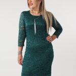 Sukienka koronkowa PLUS SIZE zielona 44-54