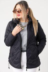 Pikowana kurtka plus size czarna – kurtka wiosenna XXL