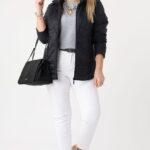 Pikowana kurtka plus size czarna – kurtka wiosenna XXL