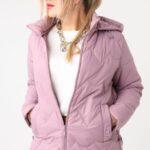 Pikowana kurtka plus size różowa – kurtka wiosenna XXL