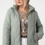 Kurtka wiosenna XXL dla puszystych kobiet khaki