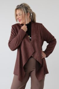 Żakiet damski plus size zamszowy duże rozmiary