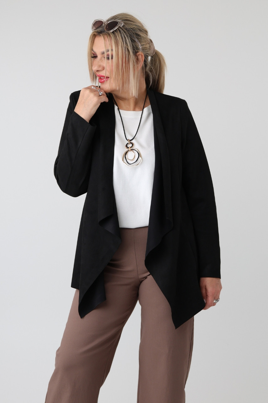 Żakiet damski plus size zamszowy duże rozmiary