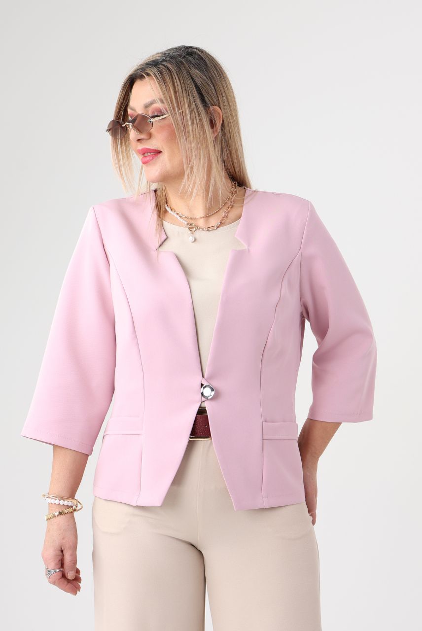 Elegancki żakiet na wesele różowy