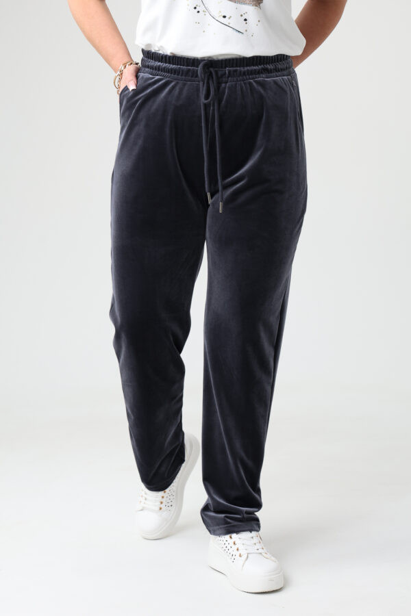 Dresy welurowe damskie duże rozmiary szare 44-54