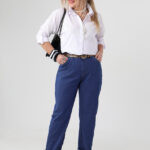 Spodnie jeansowe damskie plus size z gumką w pasie 42-50