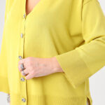 Sweterek-damski-plus-size-zapinany-na-guziki-żółty (6)