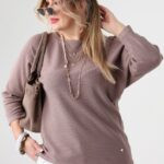 Cienki sweter damski plus size na sezon przejściowy