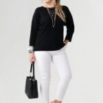 Cienki sweter damski plus size na sezon przejściowy