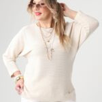 Cienki sweter damski plus size na sezon przejściowy