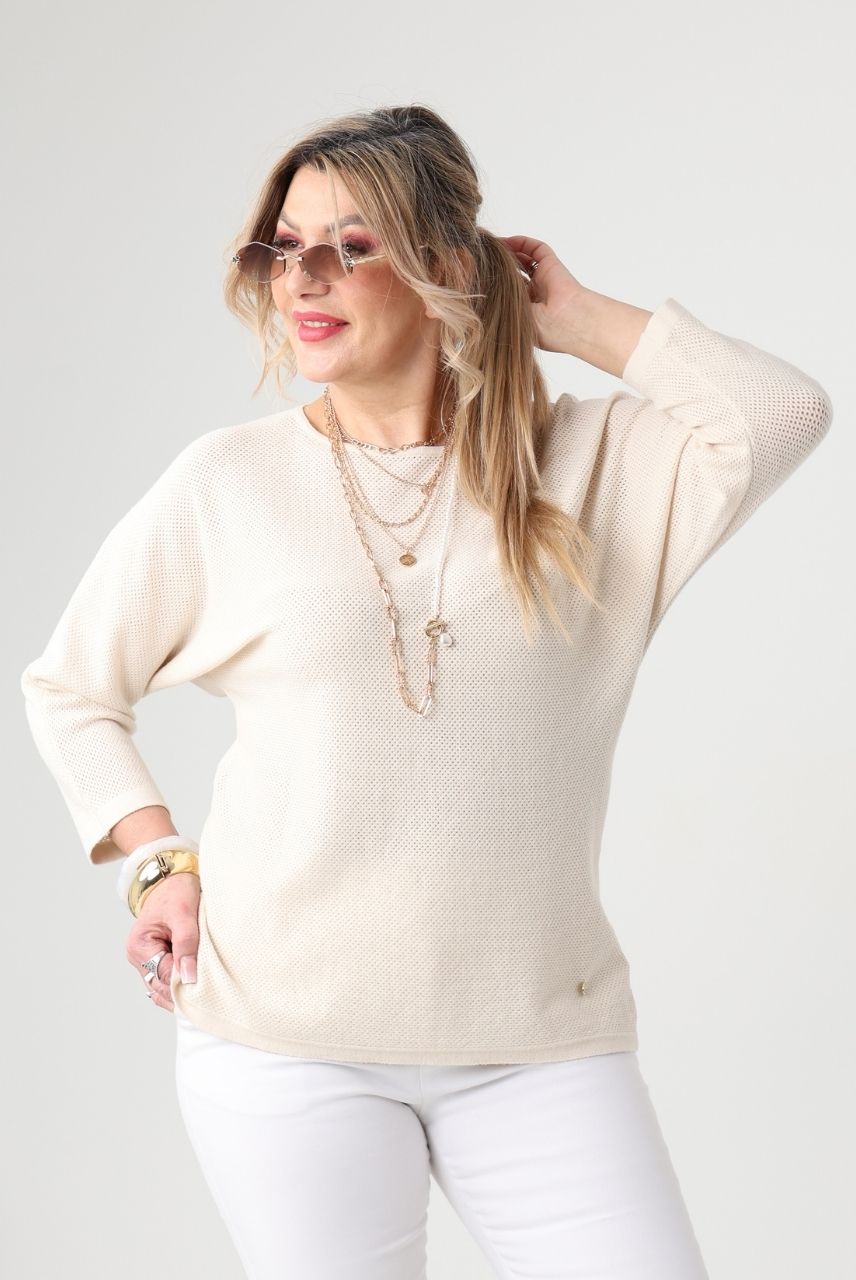 Cienki sweter damski plus size na sezon przejściowy