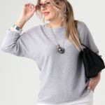 Cienki sweter damski plus size na sezon przejściowy