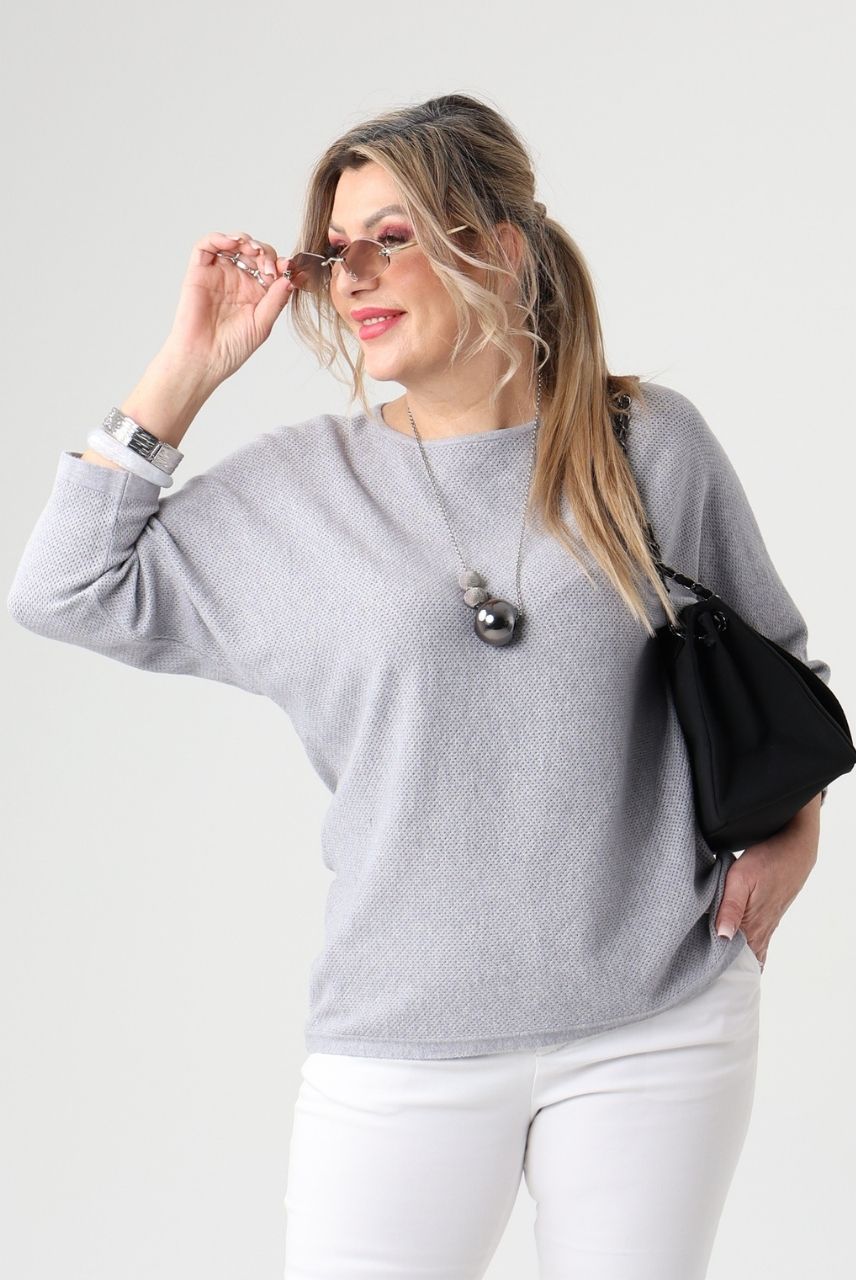 Cienki sweter damski plus size na sezon przejściowy