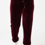 bordowe dresy damskie plus size – spodnie dla puszystych kobiet