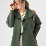 Khaki narzutka damska plus size na guziki 42-50