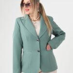 Marynarka plus size miętowa – odzież XXL dla kobiet