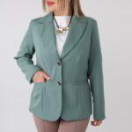 Marynarka plus size miętowa – odzież XXL dla kobiet