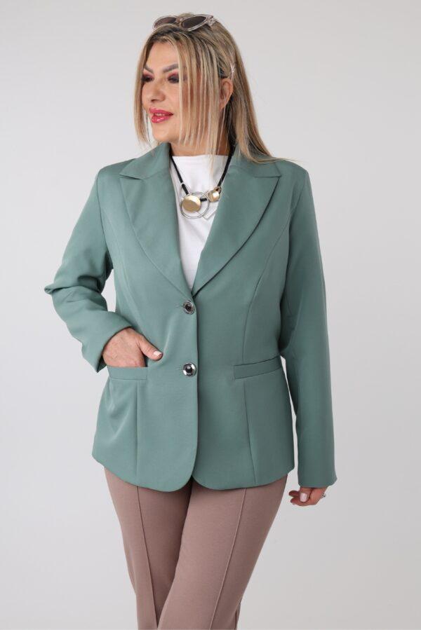 Marynarka plus size miętowa – odzież XXL dla kobiet