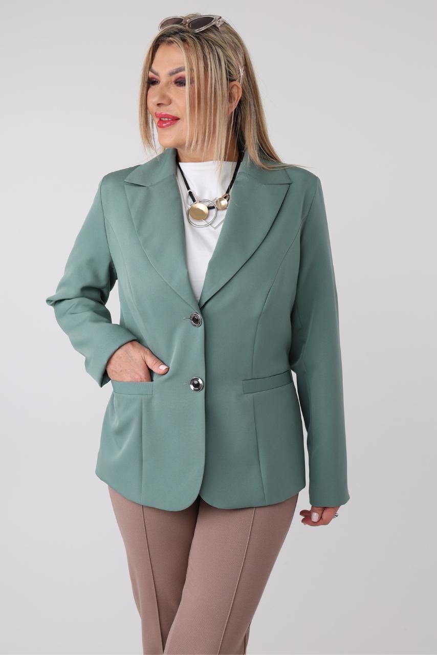 Marynarka plus size miętowa – odzież XXL dla kobiet